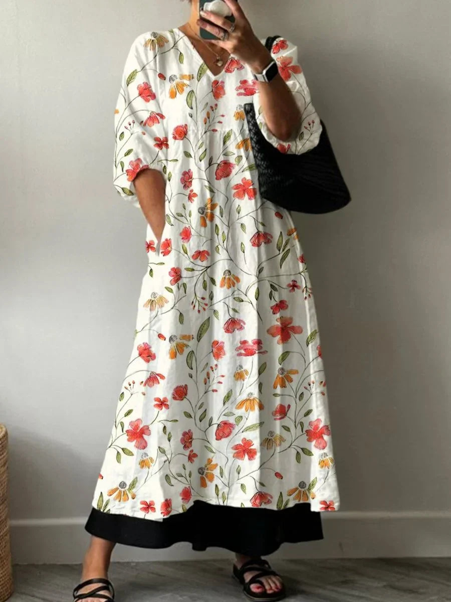Elegant Printed Dress Ana